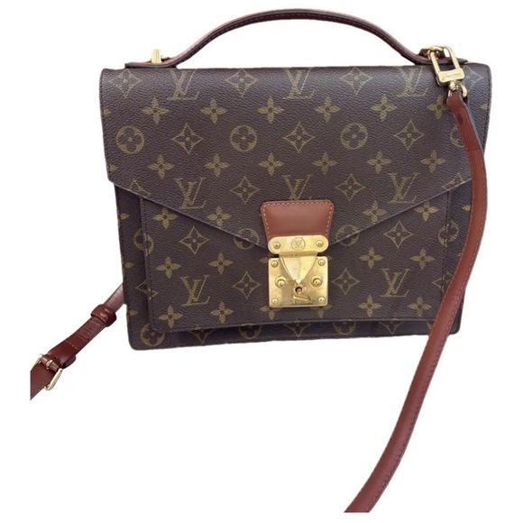 Louis Vuitton Brown Monogram Monceau leather handbag - Picture 1 of 14